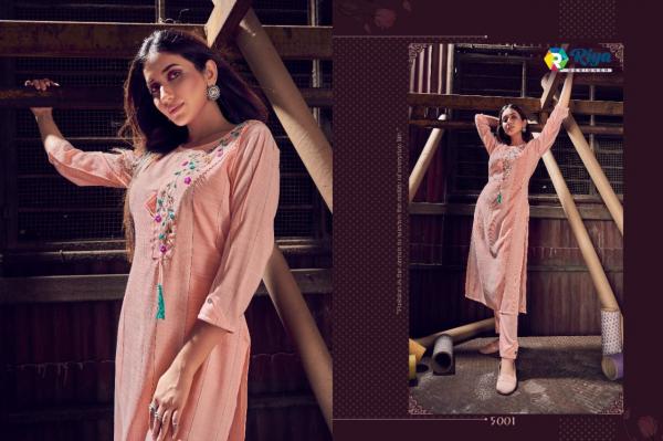 Riya Glory 3 Fancy Linen Handwork Kurti With Pant